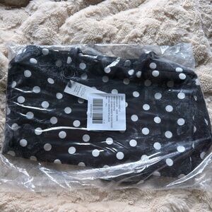 BAGGU UO black and white polka dot medium bowler
